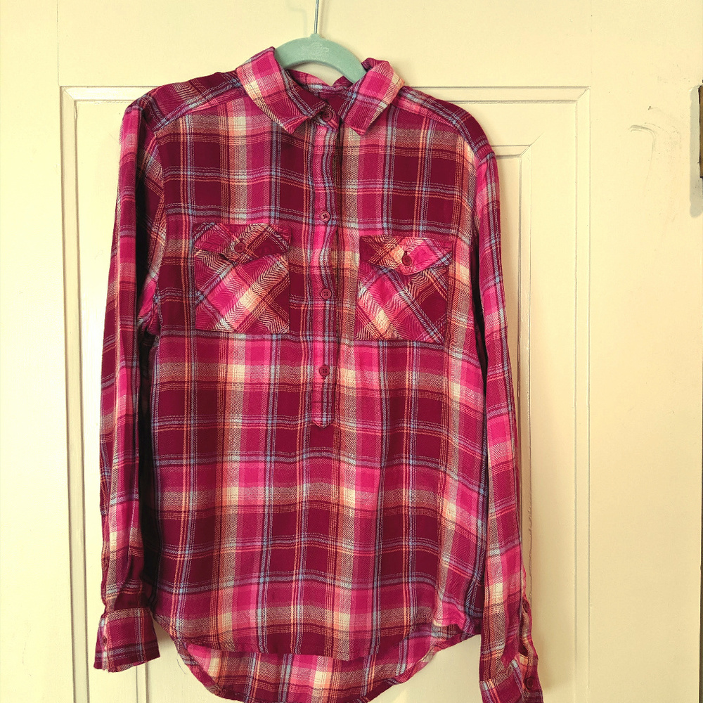 Girl's Mudd Half Button Down Shirt